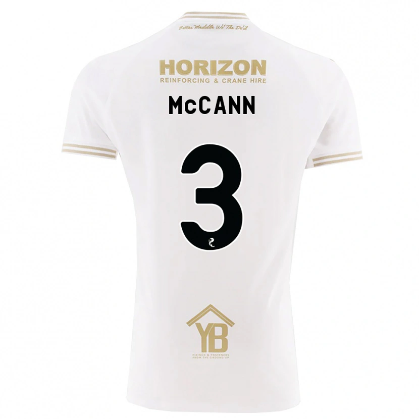Danxen Enfant Maillot Leon Mccann #3 Blé Blanc Tenues Extérieur 2026/27 T-Shirt