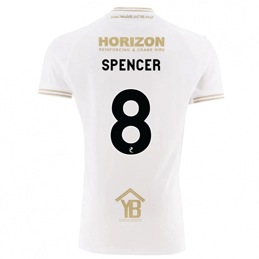 Danxen Enfant Maillot Brad Spencer #8 Blé Blanc Tenues Extérieur 2026/27 T-Shirt