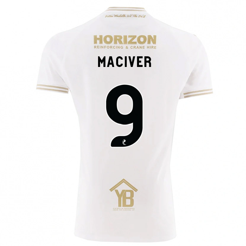 Danxen Enfant Maillot Ross Maciver #9 Blé Blanc Tenues Extérieur 2026/27 T-Shirt