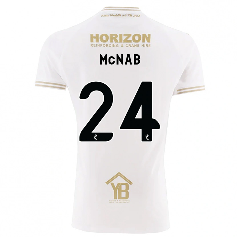 Danxen Enfant Maillot Cameron Mcnab #24 Blé Blanc Tenues Extérieur 2026/27 T-Shirt