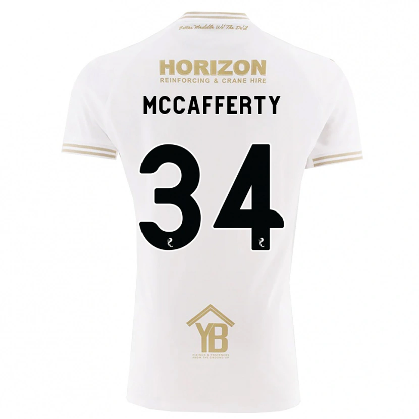 Danxen Enfant Maillot Flynn Mccafferty #34 Blé Blanc Tenues Extérieur 2026/27 T-Shirt