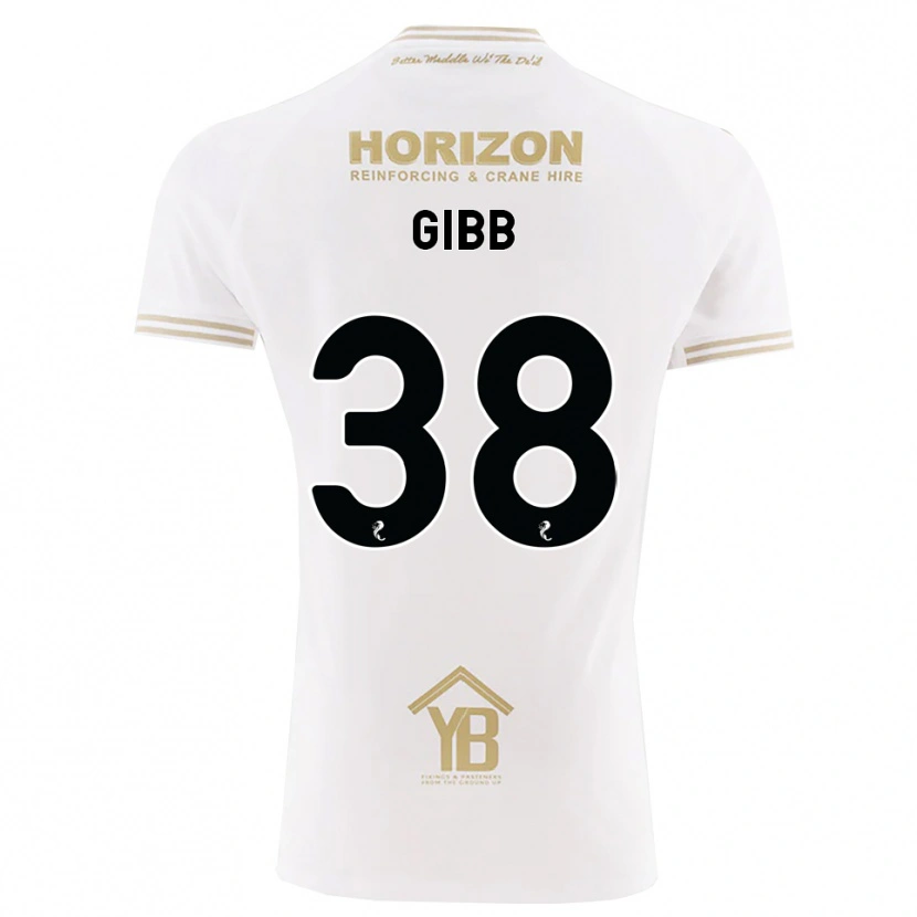 Danxen Enfant Maillot Thomas Gibb #38 Blé Blanc Tenues Extérieur 2026/27 T-Shirt