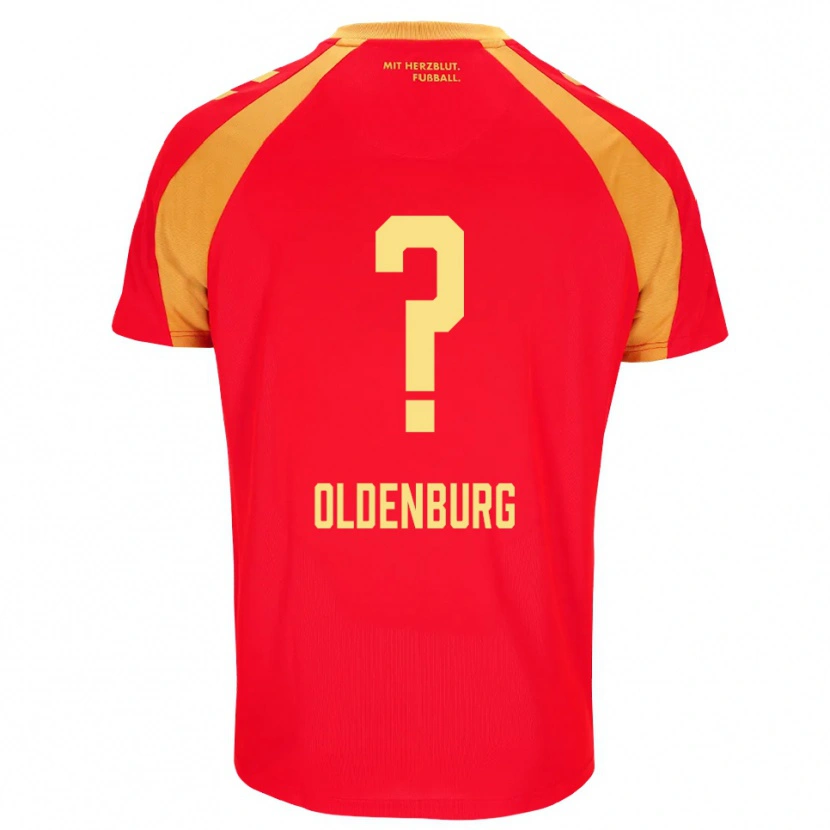 Danxen Enfant Maillot Leon Oldenburg #0 Rouge Orange Noir Tenues Extérieur 2026/27 T-Shirt