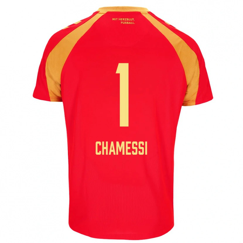 Danxen Enfant Maillot Ian Chamessi #1 Rouge Orange Noir Tenues Extérieur 2026/27 T-Shirt
