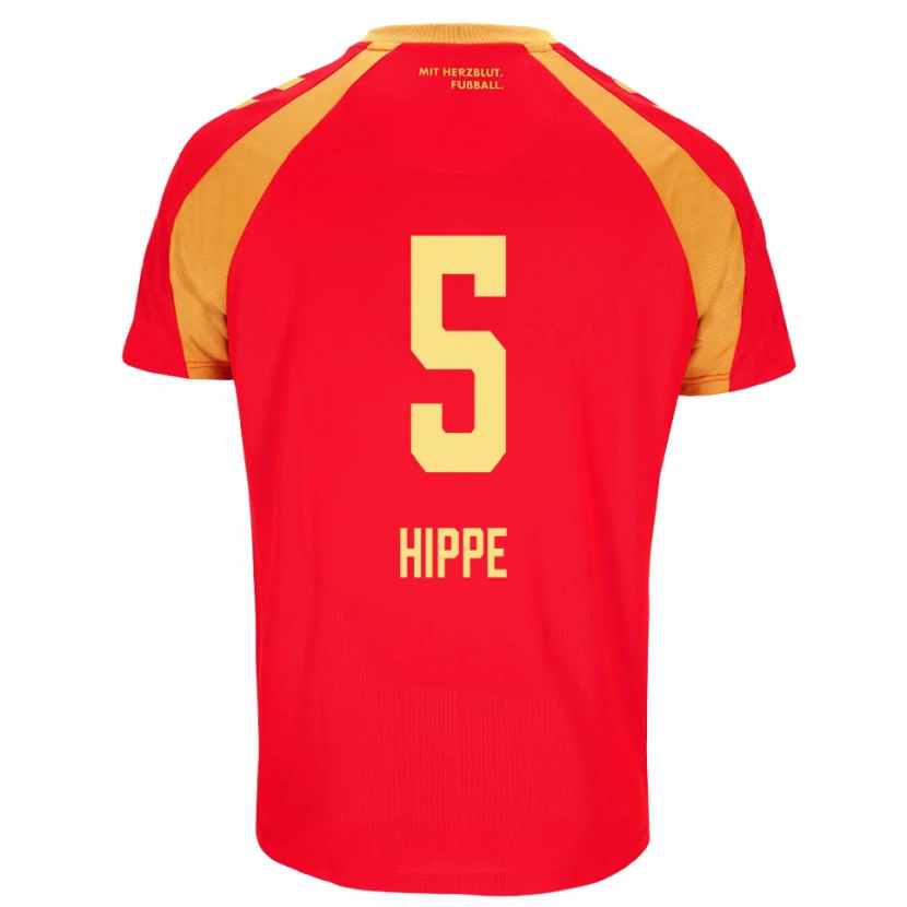 Danxen Enfant Maillot Maximilian Hippe #5 Rouge Orange Noir Tenues Extérieur 2026/27 T-Shirt