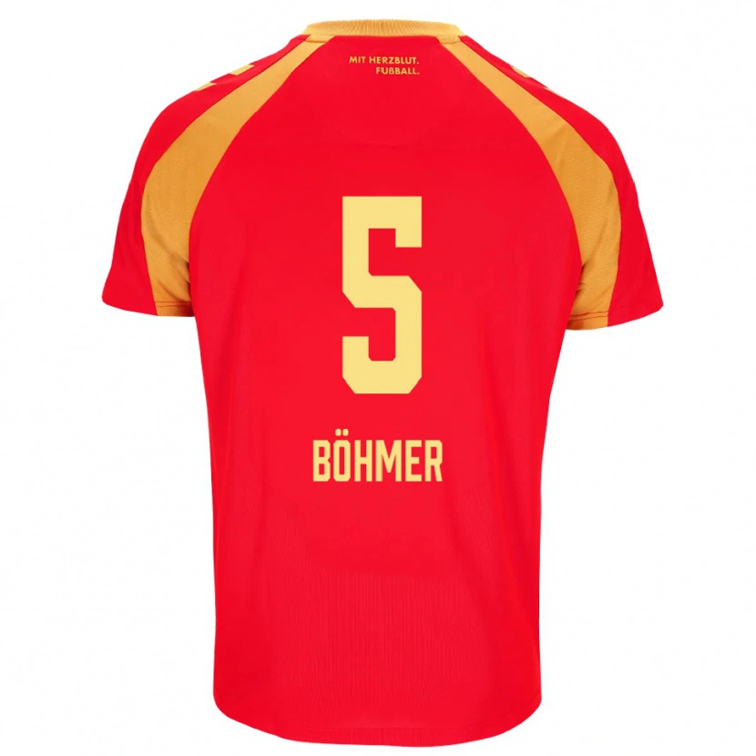 Danxen Enfant Maillot Tim Böhmer #5 Rouge Orange Noir Tenues Extérieur 2026/27 T-Shirt