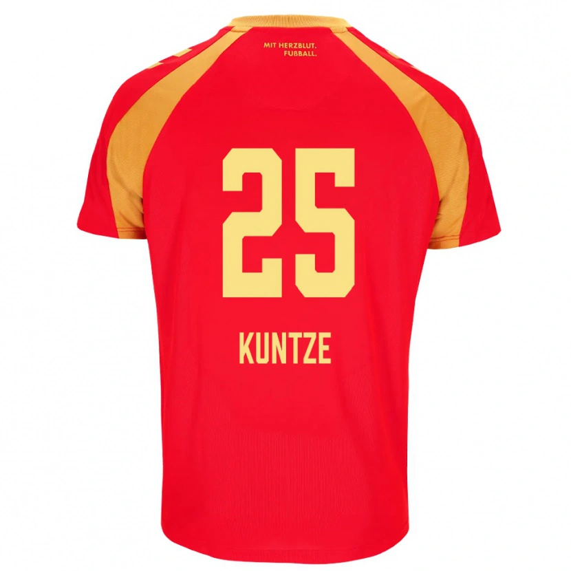 Danxen Enfant Maillot Jakob Kuntze #25 Rouge Orange Noir Tenues Extérieur 2026/27 T-Shirt
