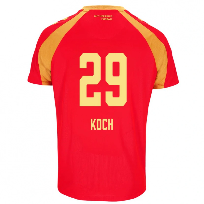 Danxen Enfant Maillot Henrik Koch #29 Rouge Orange Noir Tenues Extérieur 2026/27 T-Shirt