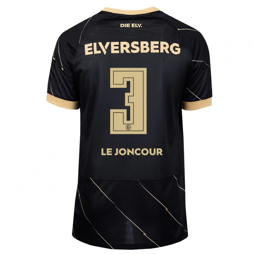 Danxen Enfant Maillot Florian Le Joncour #3 Noir Marron Tenues Extérieur 2026/27 T-Shirt