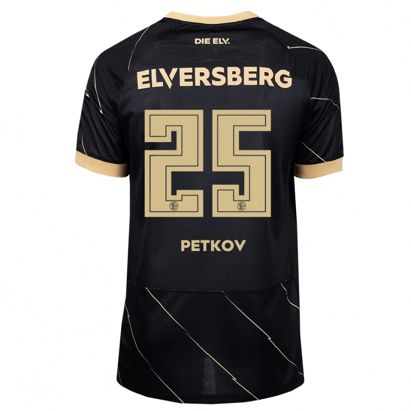 Danxen Enfant Maillot Lukas Petkov #25 Noir Marron Tenues Extérieur 2026/27 T-Shirt