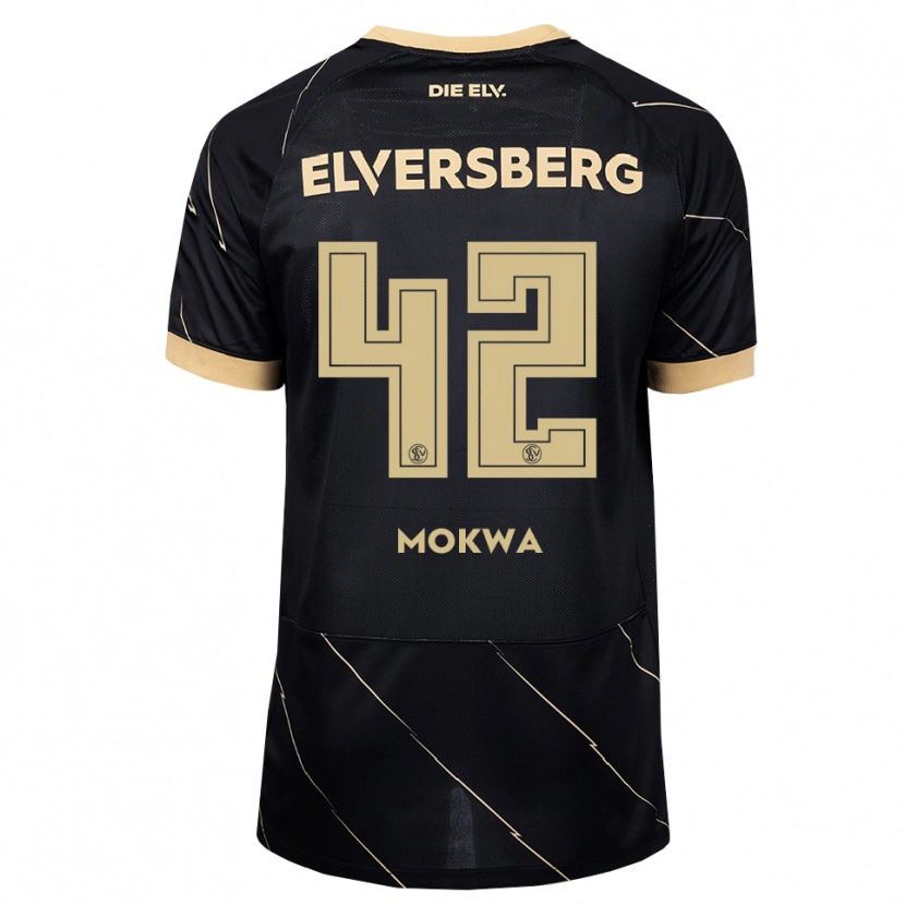 Danxen Enfant Maillot David Mokwa #42 Noir Marron Tenues Extérieur 2026/27 T-Shirt