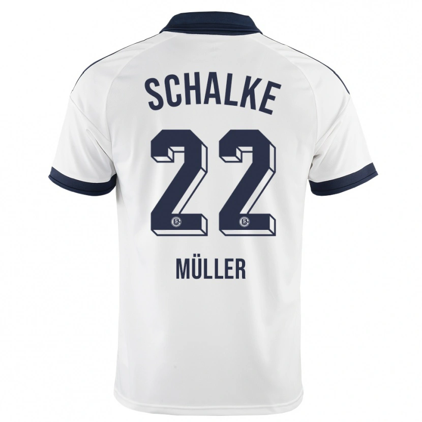Danxen Enfant Maillot Kevin Müller #22 Noir Blanc Tenues Extérieur 2026/27 T-Shirt