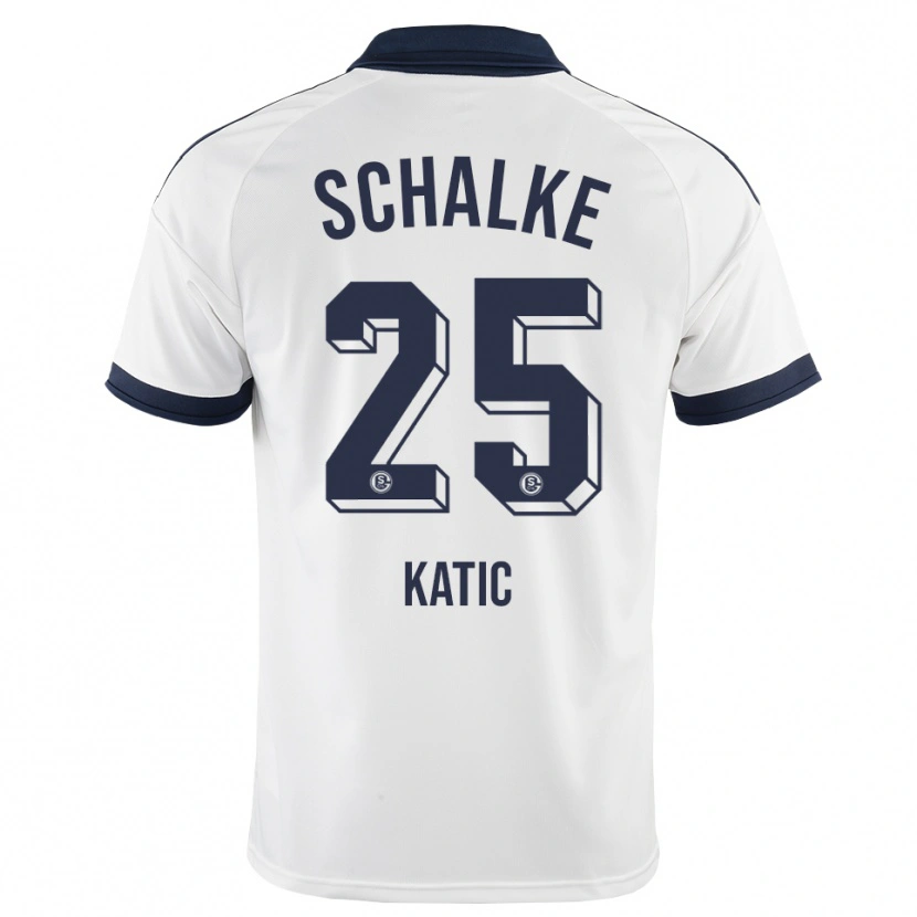Danxen Enfant Maillot Nikola Katic #25 Noir Blanc Tenues Extérieur 2026/27 T-Shirt