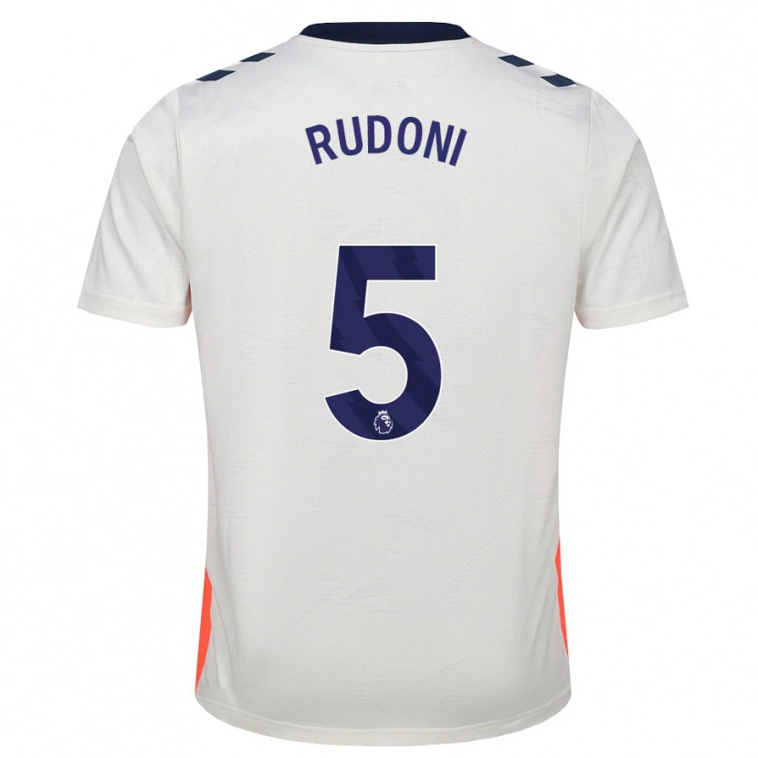 Danxen Enfant Maillot Jack Rudoni #5 Blanc Orange Bleu Royal Tenues Extérieur 2026/27 T-Shirt
