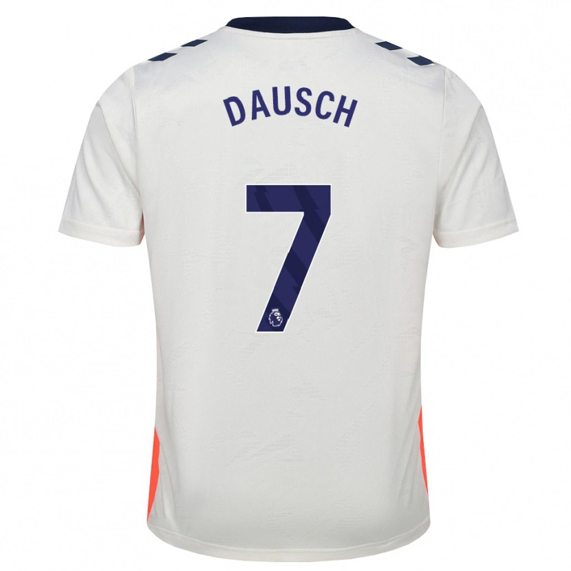 Danxen Enfant Maillot Aidan Dausch #7 Blanc Orange Bleu Royal Tenues Extérieur 2026/27 T-Shirt