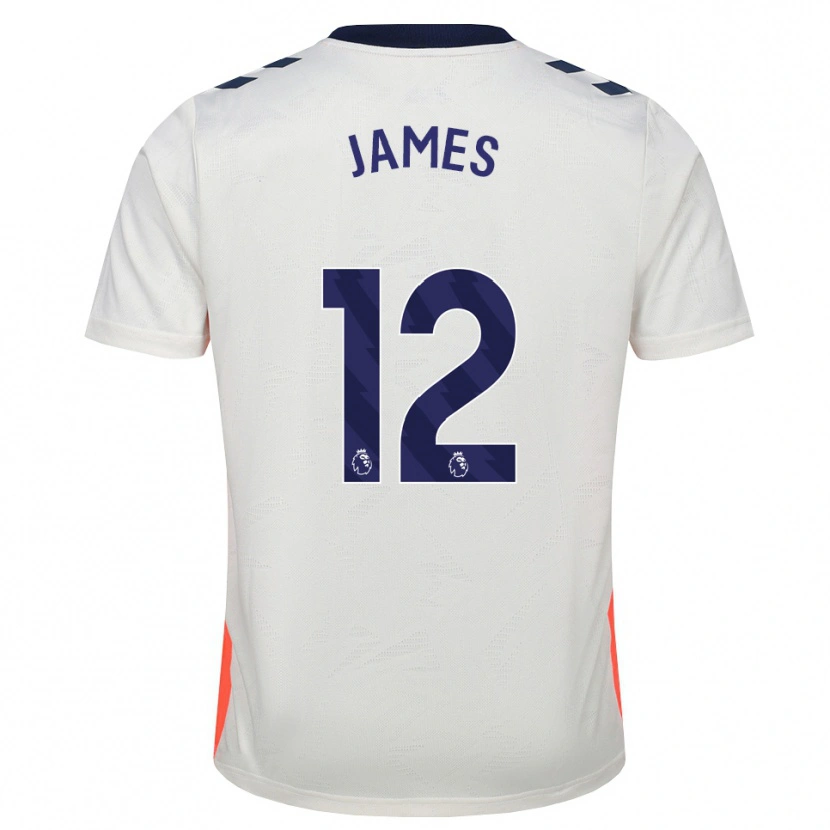 Danxen Enfant Maillot Jack James #12 Blanc Orange Bleu Royal Tenues Extérieur 2026/27 T-Shirt