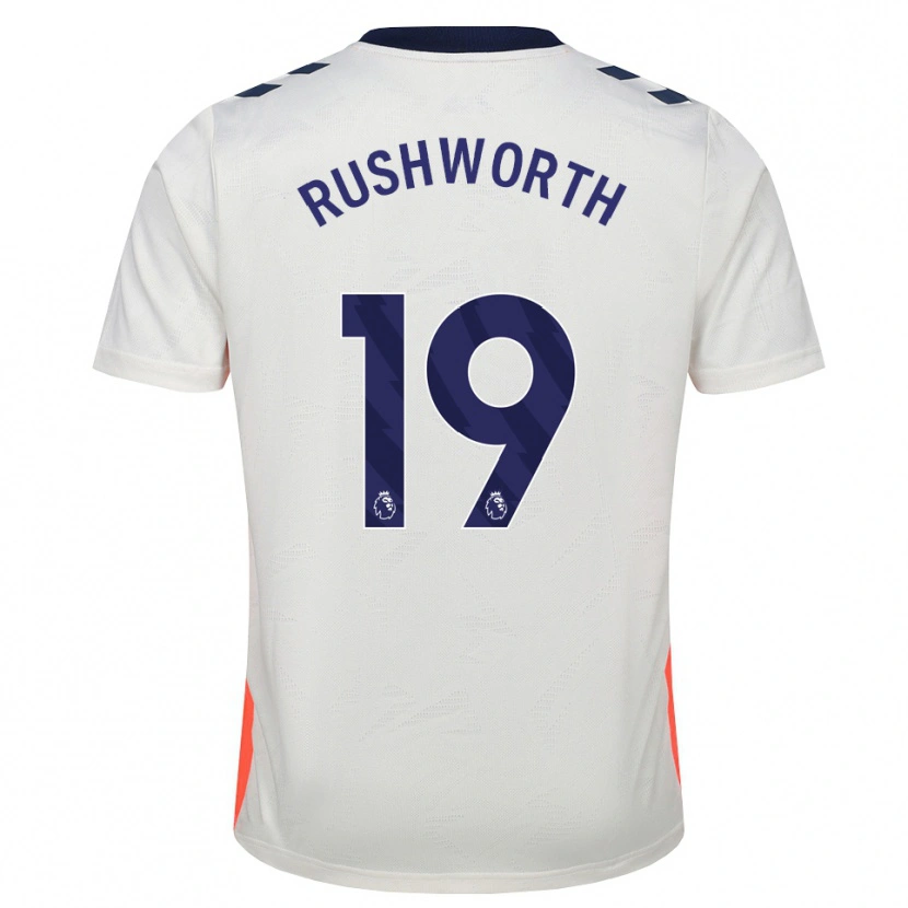 Danxen Enfant Maillot Carl Rushworth #19 Blanc Orange Bleu Royal Tenues Extérieur 2026/27 T-Shirt