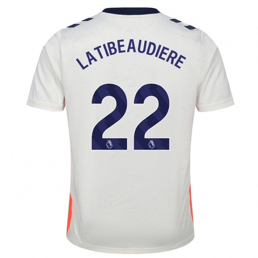 Danxen Enfant Maillot Joel Latibeaudiere #22 Blanc Orange Bleu Royal Tenues Extérieur 2026/27 T-Shirt