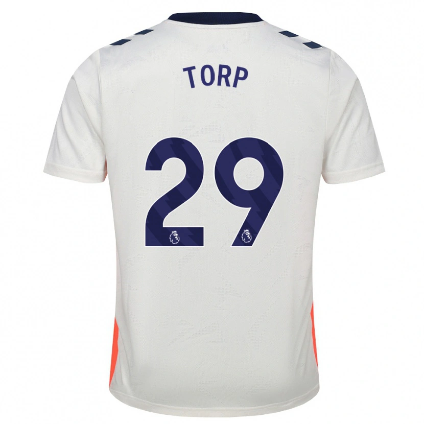 Danxen Enfant Maillot Victor Torp #29 Blanc Orange Bleu Royal Tenues Extérieur 2026/27 T-Shirt