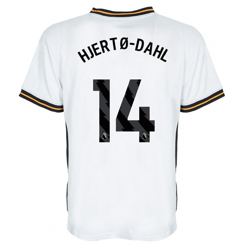 Danxen Enfant Maillot Jens Hjertø-Dahl #14 Blanc Orange Noir Tenues Extérieur 2026/27 T-Shirt
