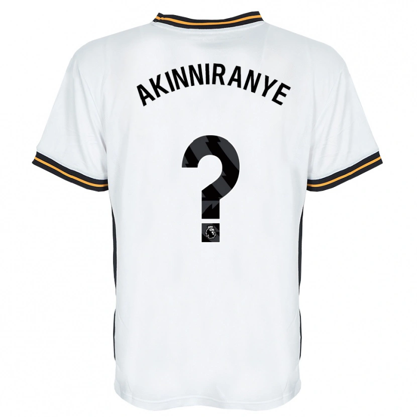 Danxen Enfant Maillot George Akinniranye #0 Blanc Orange Noir Tenues Extérieur 2026/27 T-Shirt