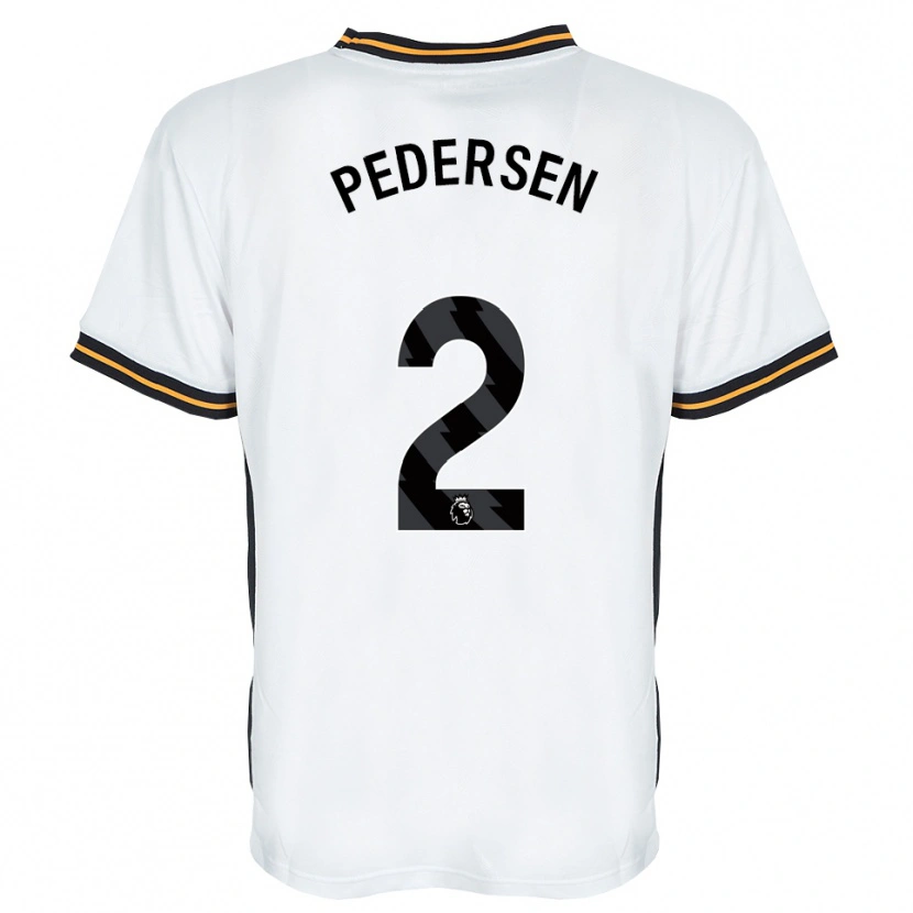 Danxen Enfant Maillot Eden Pedersen #2 Blanc Orange Noir Tenues Extérieur 2026/27 T-Shirt