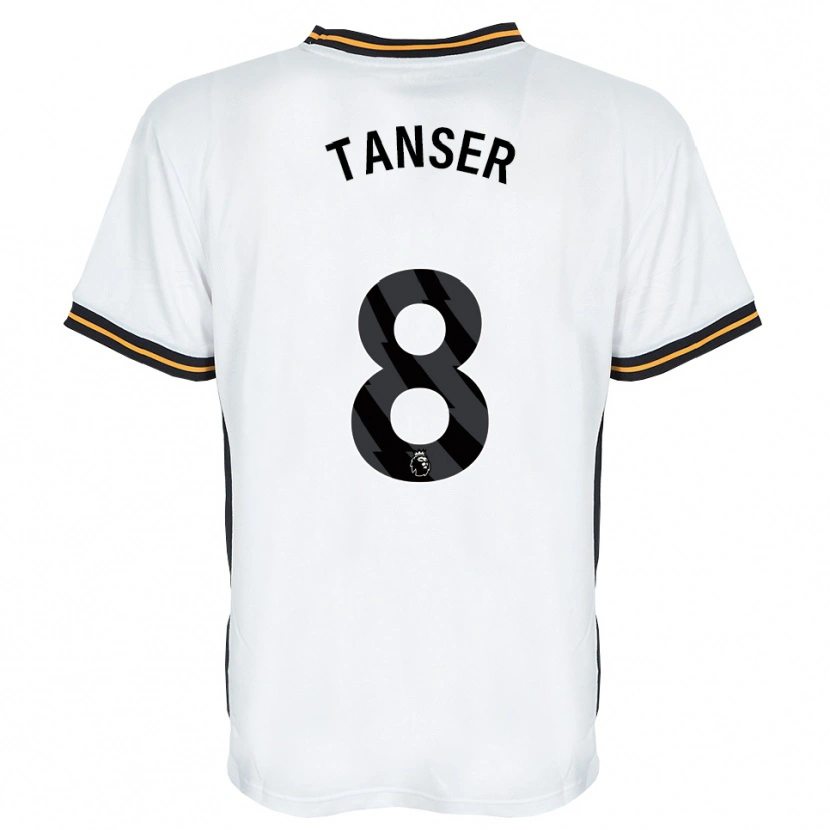 Danxen Enfant Maillot Ellie Tanser #8 Blanc Orange Noir Tenues Extérieur 2026/27 T-Shirt