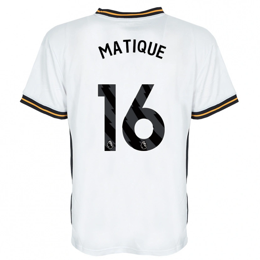 Danxen Enfant Maillot Albert Matique #16 Blanc Orange Noir Tenues Extérieur 2026/27 T-Shirt