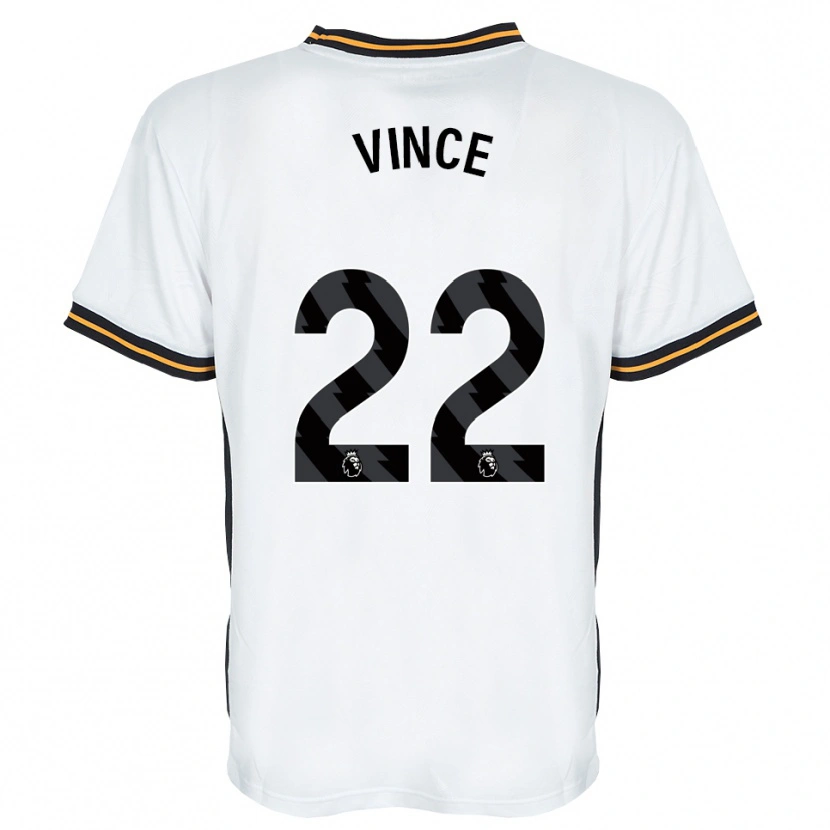 Danxen Enfant Maillot Anna Vince #22 Blanc Orange Noir Tenues Extérieur 2026/27 T-Shirt
