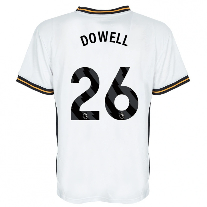 Danxen Enfant Maillot Kieran Dowell #26 Blanc Orange Noir Tenues Extérieur 2026/27 T-Shirt