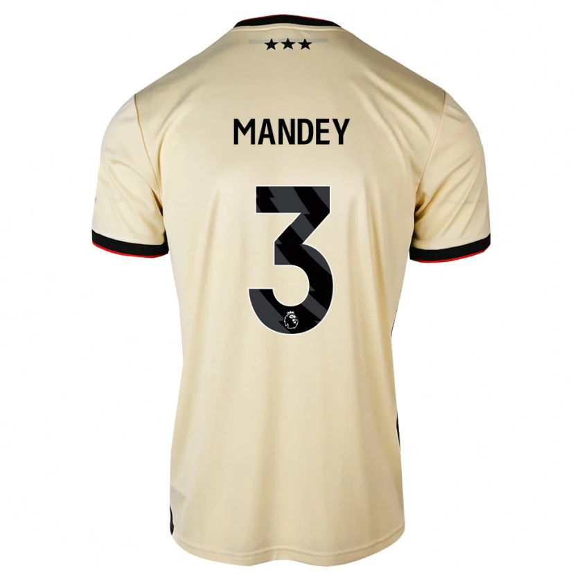 Danxen Enfant Maillot Ziyad Mandey #3 Chiffon De Citron Noir Rouge Tenues Extérieur 2026/27 T-Shirt