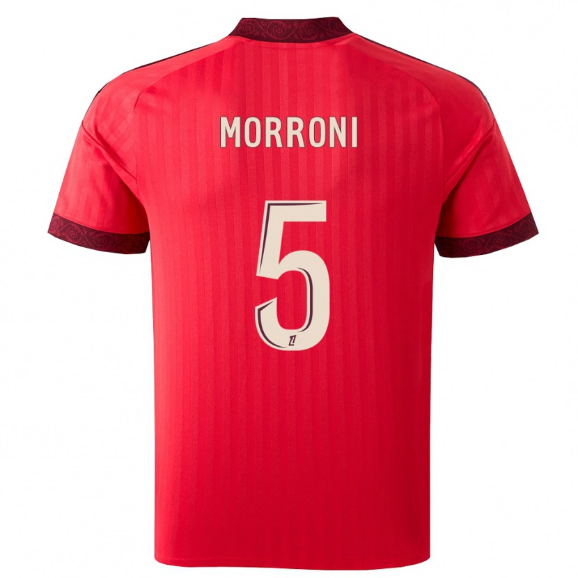 Danxen Enfant Maillot Perle Morroni #5 Bordeaux Rouge Blanc Tenues Extérieur 2026/27 T-Shirt