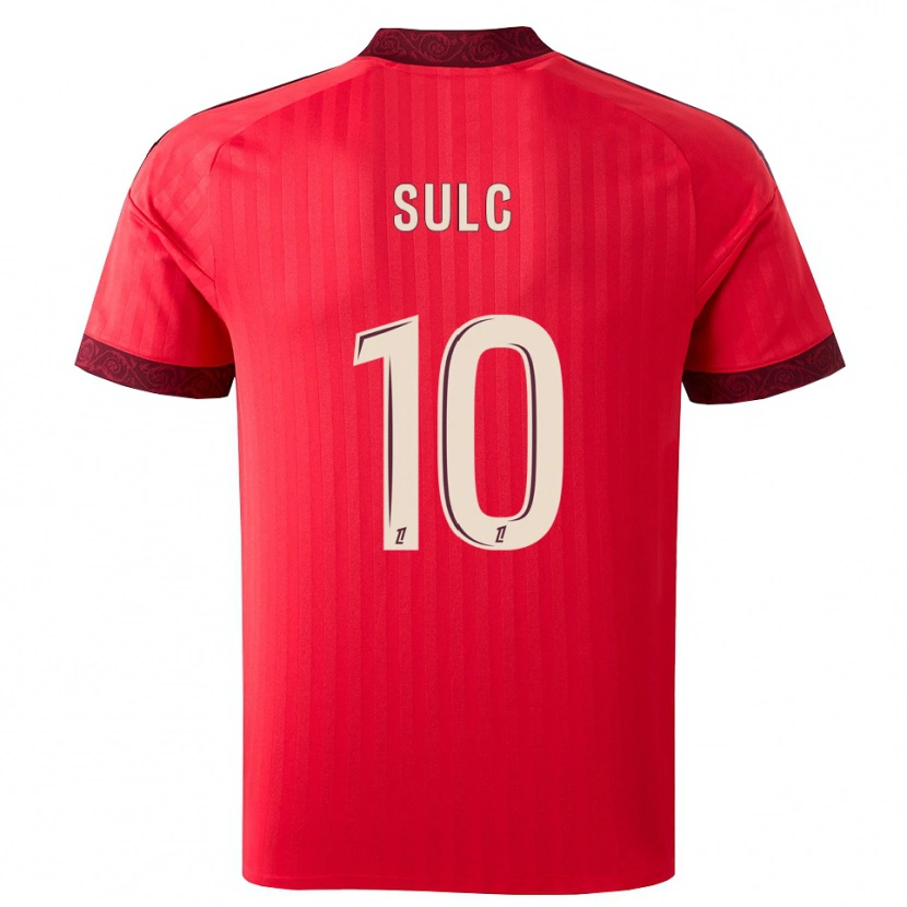 Danxen Enfant Maillot Pavel Sulc #10 Bordeaux Rouge Blanc Tenues Extérieur 2026/27 T-Shirt