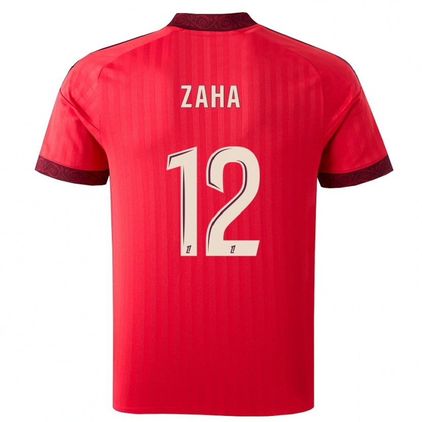 Danxen Enfant Maillot Wilfried Zaha #12 Bordeaux Rouge Blanc Tenues Extérieur 2026/27 T-Shirt