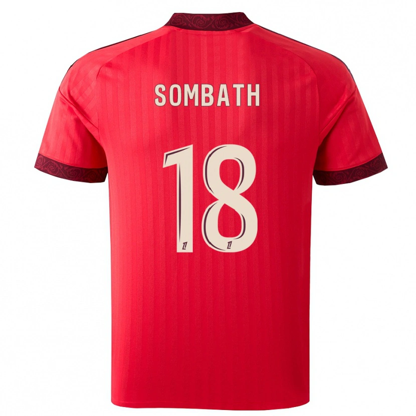 Danxen Enfant Maillot Alice Sombath #18 Bordeaux Rouge Blanc Tenues Extérieur 2026/27 T-Shirt