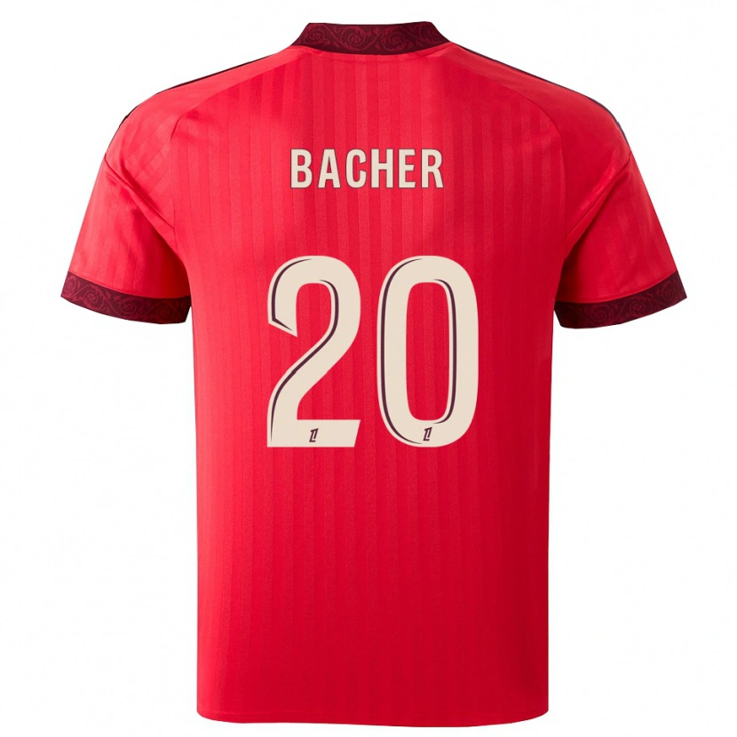 Danxen Enfant Maillot Felix Bacher #20 Bordeaux Rouge Blanc Tenues Extérieur 2026/27 T-Shirt
