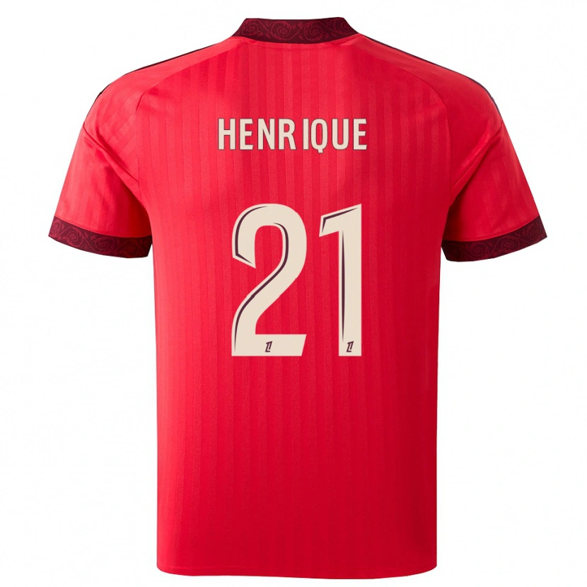 Danxen Enfant Maillot Henrique #21 Bordeaux Rouge Blanc Tenues Extérieur 2026/27 T-Shirt