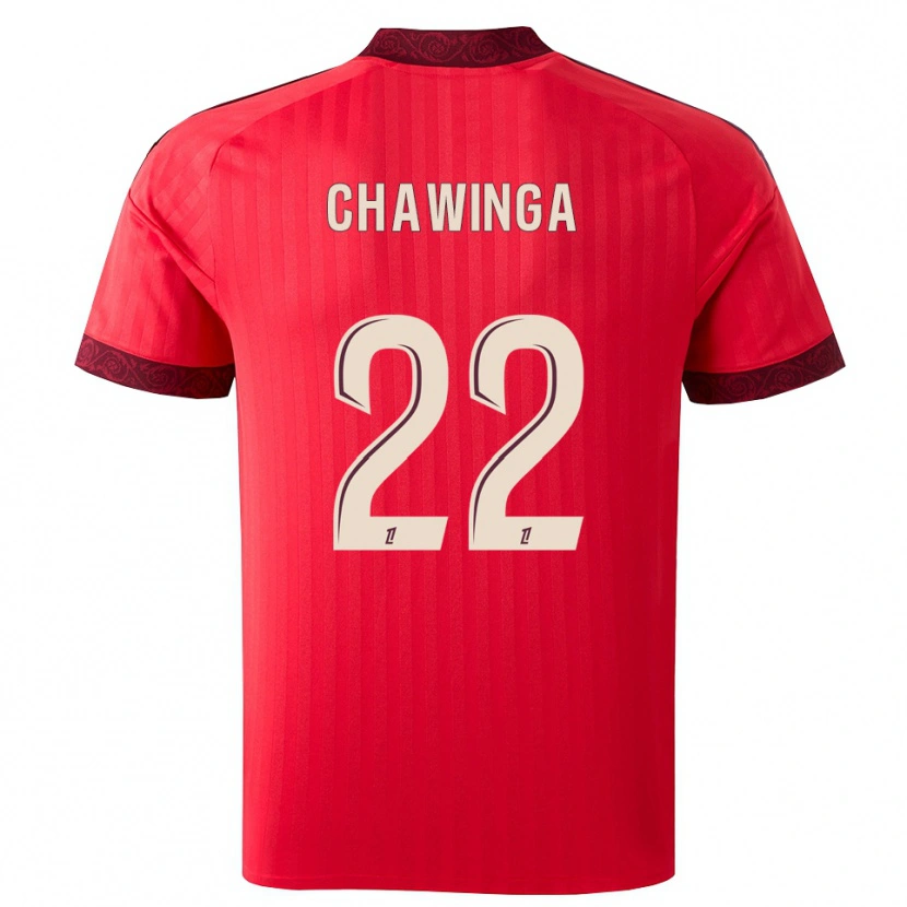 Danxen Enfant Maillot Tabitha Chawinga #22 Bordeaux Rouge Blanc Tenues Extérieur 2026/27 T-Shirt