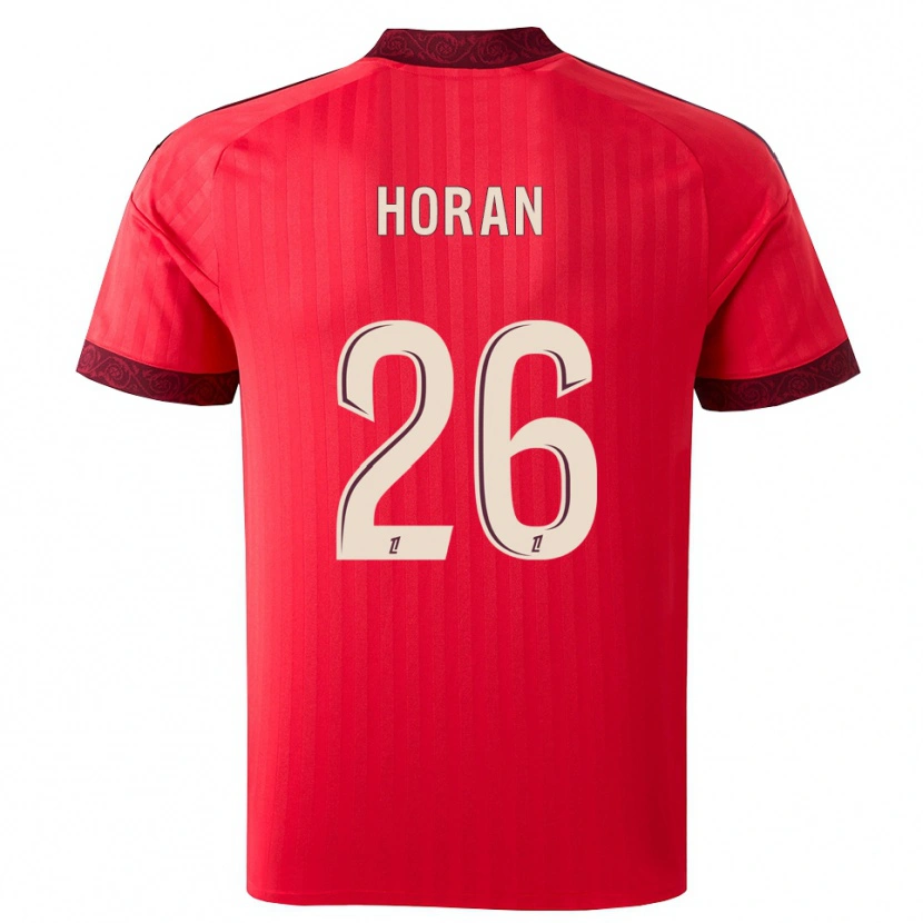 Danxen Enfant Maillot Lindsey Horan #26 Bordeaux Rouge Blanc Tenues Extérieur 2026/27 T-Shirt
