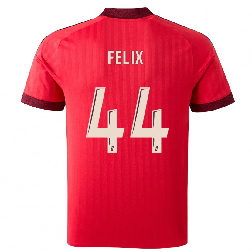 Danxen Enfant Maillot Marley Felix #44 Bordeaux Rouge Blanc Tenues Extérieur 2026/27 T-Shirt