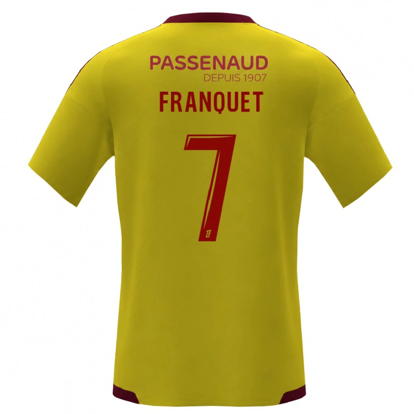Danxen Enfant Maillot Tayson Franquet #7 Jaune Rouge Vert Tenues Extérieur 2026/27 T-Shirt