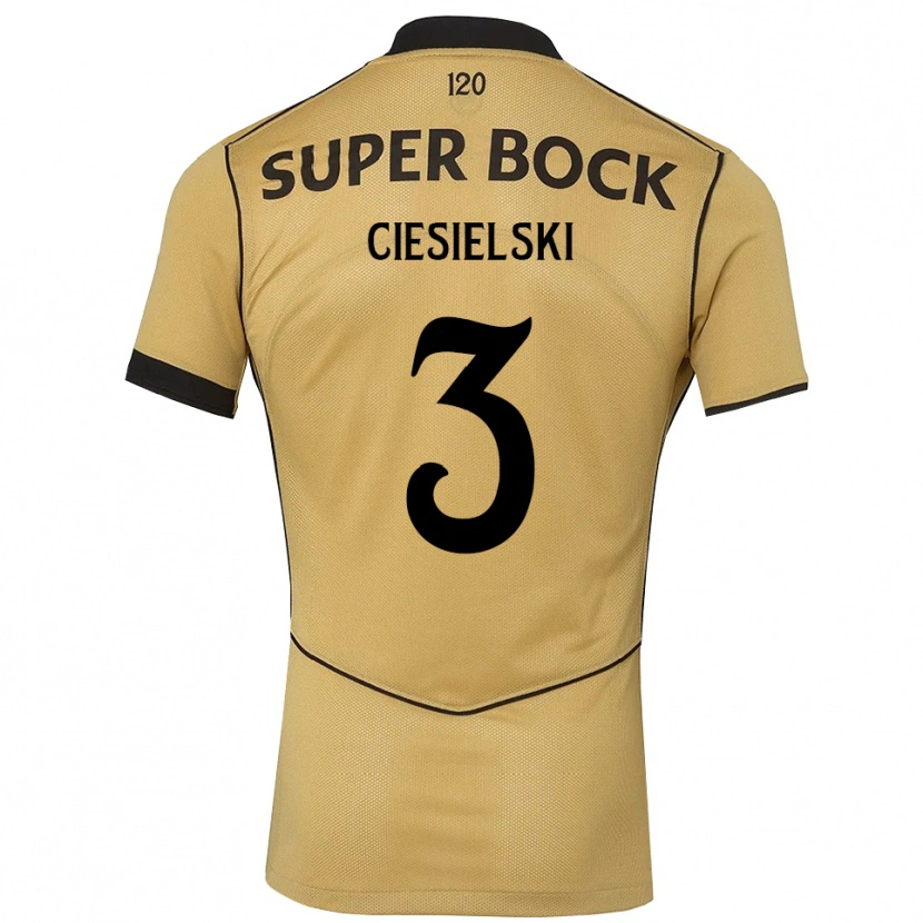 Danxen Enfant Maillot Daniel Ciesielski #3 Goldenrod Noir Tenues Extérieur 2026/27 T-Shirt