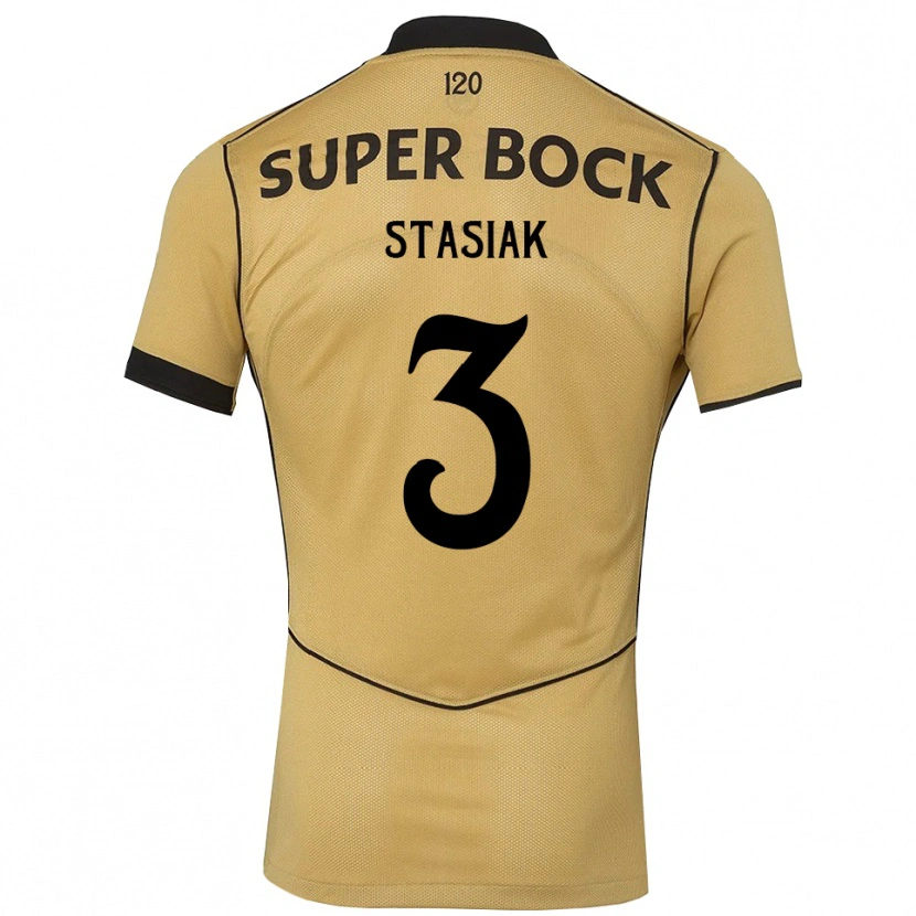Danxen Enfant Maillot Jakub Stasiak #3 Goldenrod Noir Tenues Extérieur 2026/27 T-Shirt
