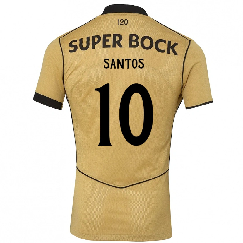 Danxen Enfant Maillot Guilherme Santos #10 Goldenrod Noir Tenues Extérieur 2026/27 T-Shirt