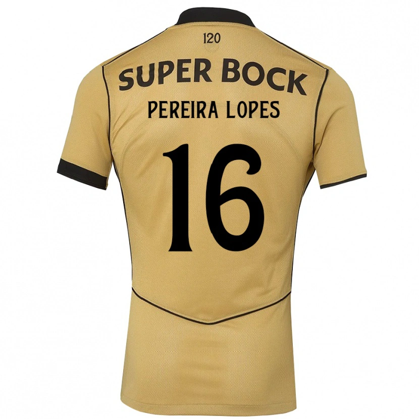 Danxen Enfant Maillot Daniel Pereira Lopes #16 Goldenrod Noir Tenues Extérieur 2026/27 T-Shirt