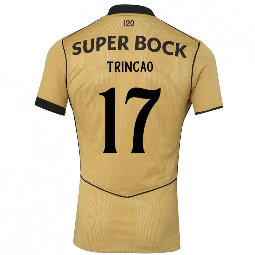 Danxen Enfant Maillot Trincão #17 Goldenrod Noir Tenues Extérieur 2026/27 T-Shirt