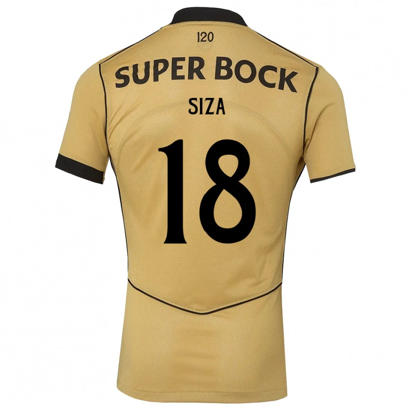 Danxen Enfant Maillot Sergio Siza #18 Goldenrod Noir Tenues Extérieur 2026/27 T-Shirt