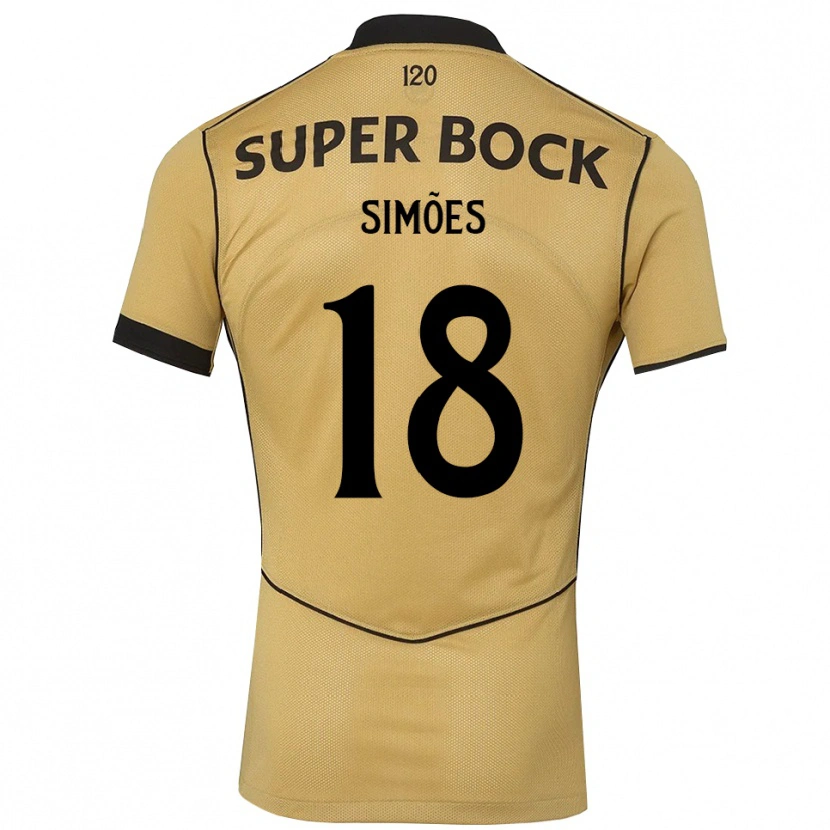 Danxen Enfant Maillot Francisco Simões #18 Goldenrod Noir Tenues Extérieur 2026/27 T-Shirt