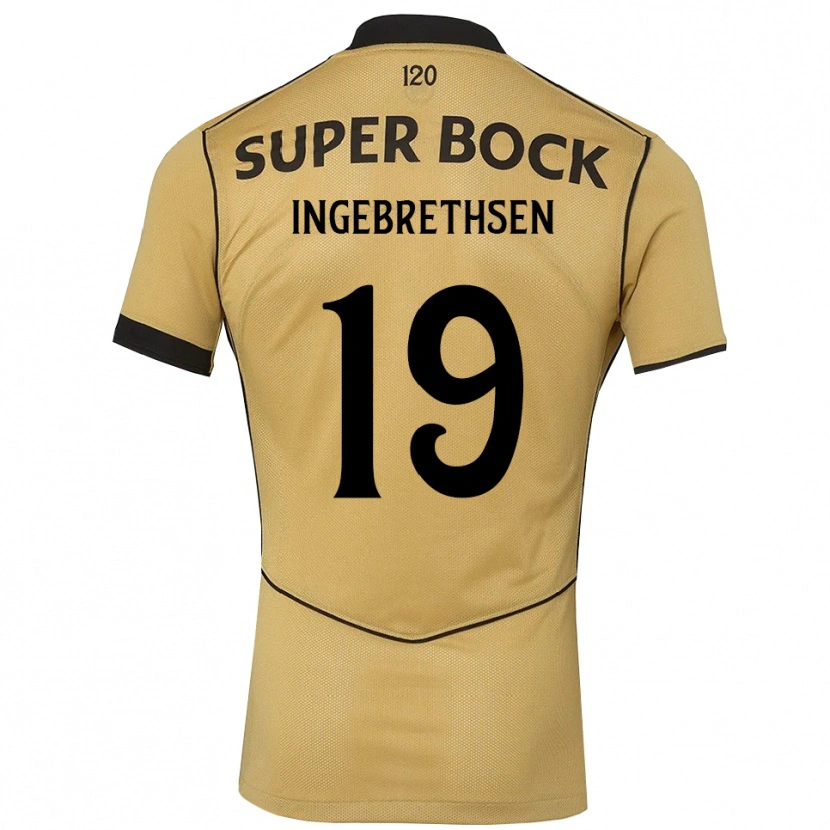 Danxen Enfant Maillot Erik Ingebrethsen #19 Goldenrod Noir Tenues Extérieur 2026/27 T-Shirt