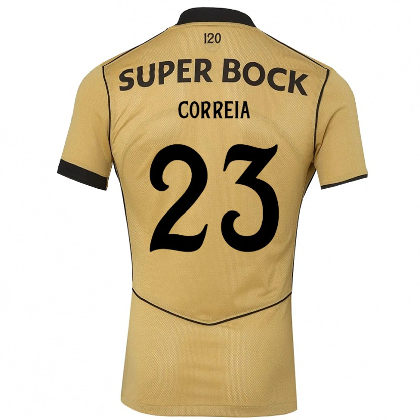Danxen Enfant Maillot Duarte Correia #23 Goldenrod Noir Tenues Extérieur 2026/27 T-Shirt